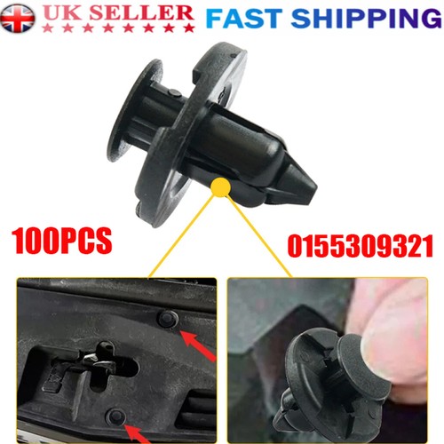 100x 8mm bumper clips - clips-, plastic